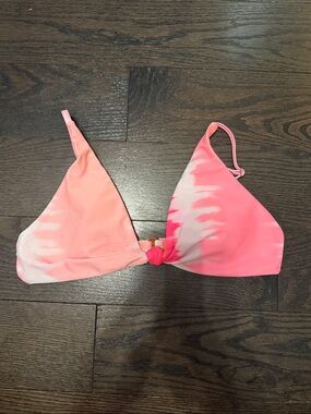 Xhilaration Pink Coral Tie-Dye Bikini Top